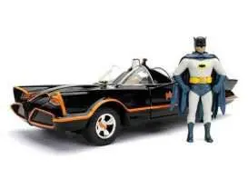 Batman Diecast Model 1/24 Batmobil seria TV clasică 1966 cu figurină poza produsului