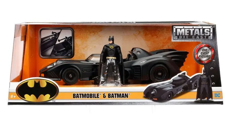 Batman Model Diecast 1/24 Batmobil 1989 cu figurină poza produsului