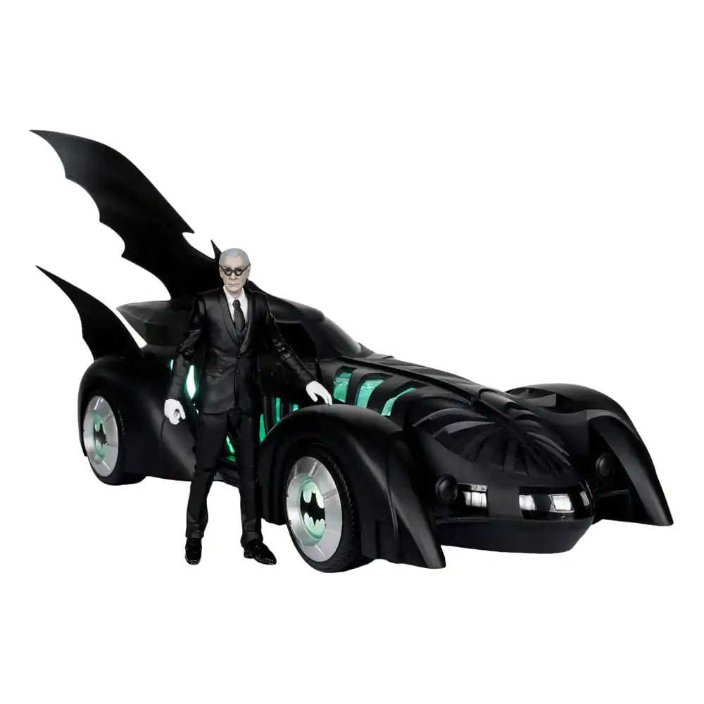 Figurina de actiune Batman Forever DC Multiverse cu vehicul Alfred Pennyworth & Batmobile (Gold Label) 79 cm poza produsului