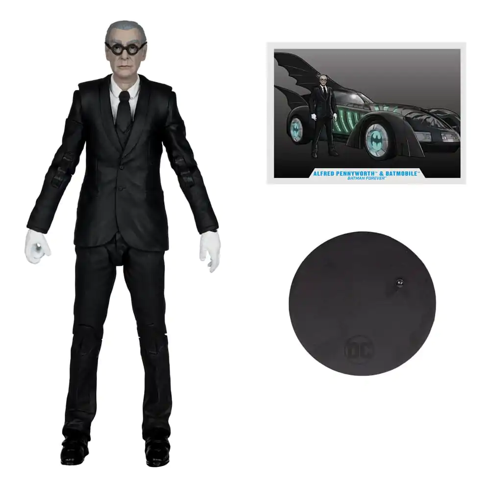 Figurina de actiune Batman Forever DC Multiverse cu vehicul Alfred Pennyworth & Batmobile (Gold Label) 79 cm poza produsului