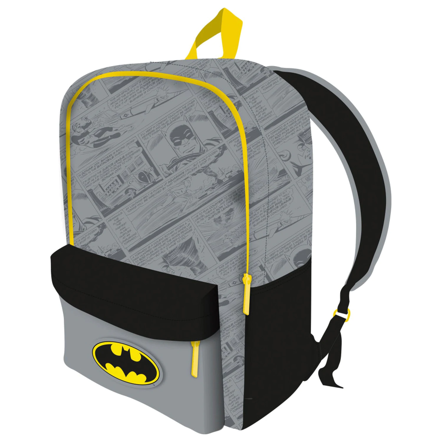 Batman ghiozdan scoala gri, 41 cm poza produsului