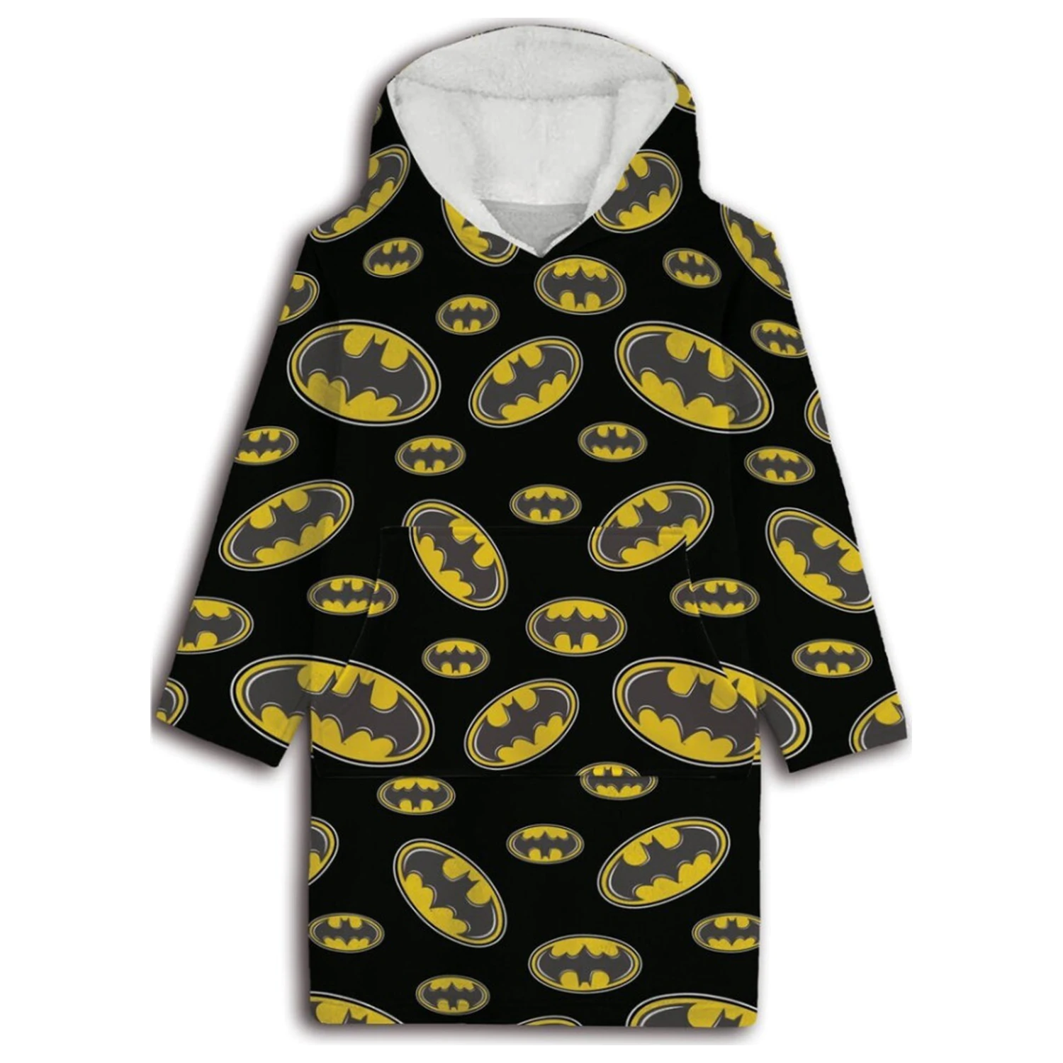 Batman Symbol Patura de tip Poncho, din plus moale fleece, purtabila, 7-14 Ani poza produsului