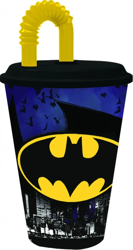 Batman Pahar cu Pai, Plastic 430 ml poza produsului