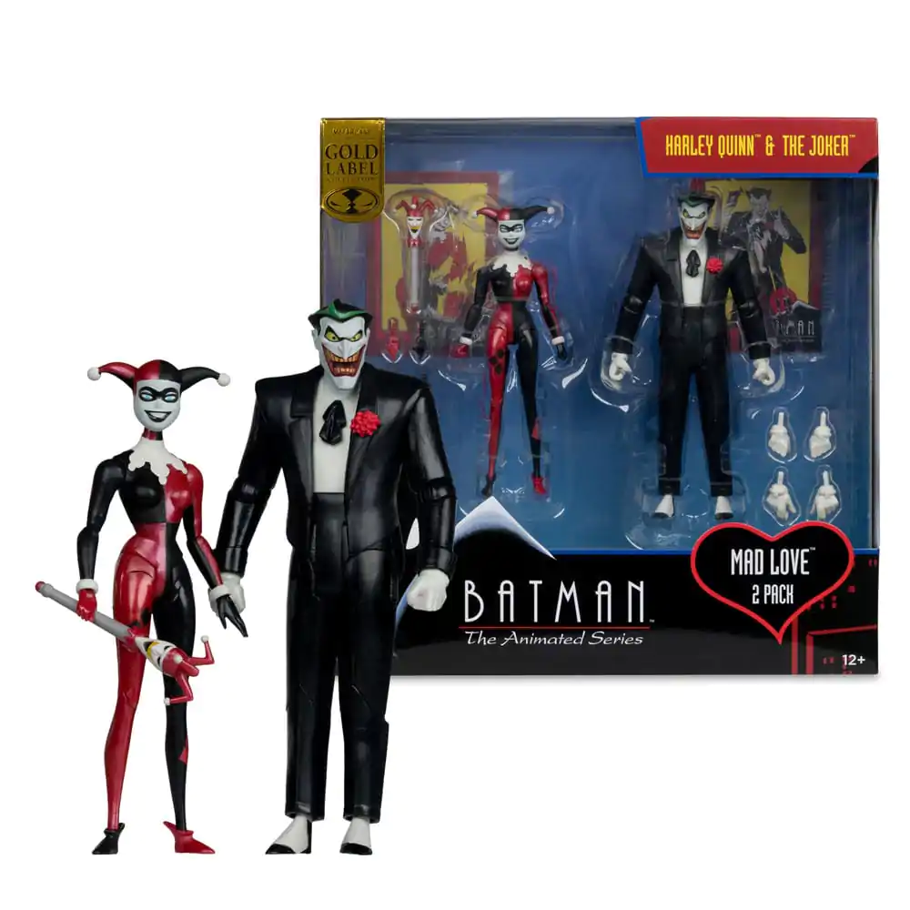 Batman: The Animated Series DC Direct Figurine de acțiune Harley Quinn & The Joker (Mad Love) (Eticheta de Aur) 18 cm poza produsului