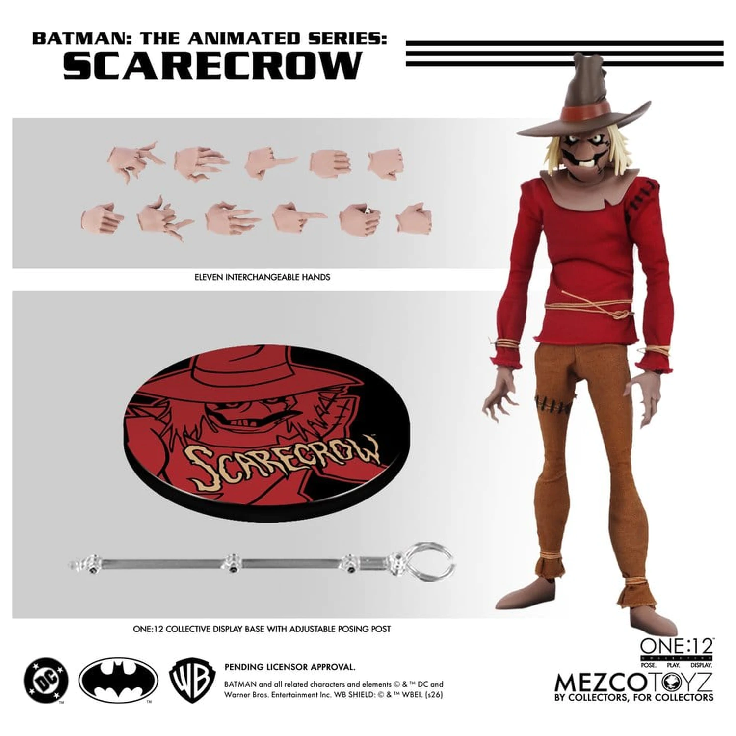 Batman: The Animated Series One:12 Collective Action Figure Scarecrow 17 cm poza produsului