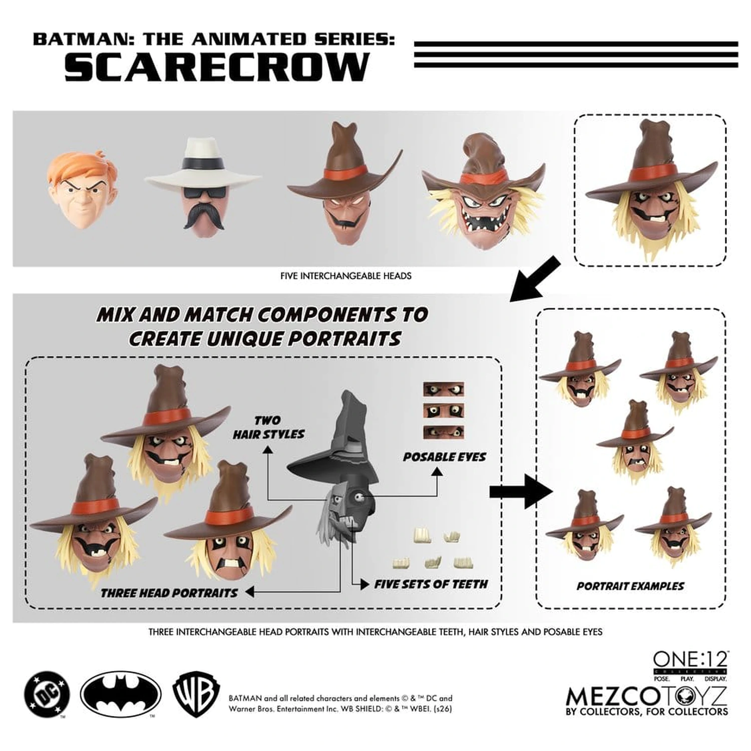 Batman: The Animated Series One:12 Collective Action Figure Scarecrow 17 cm poza produsului