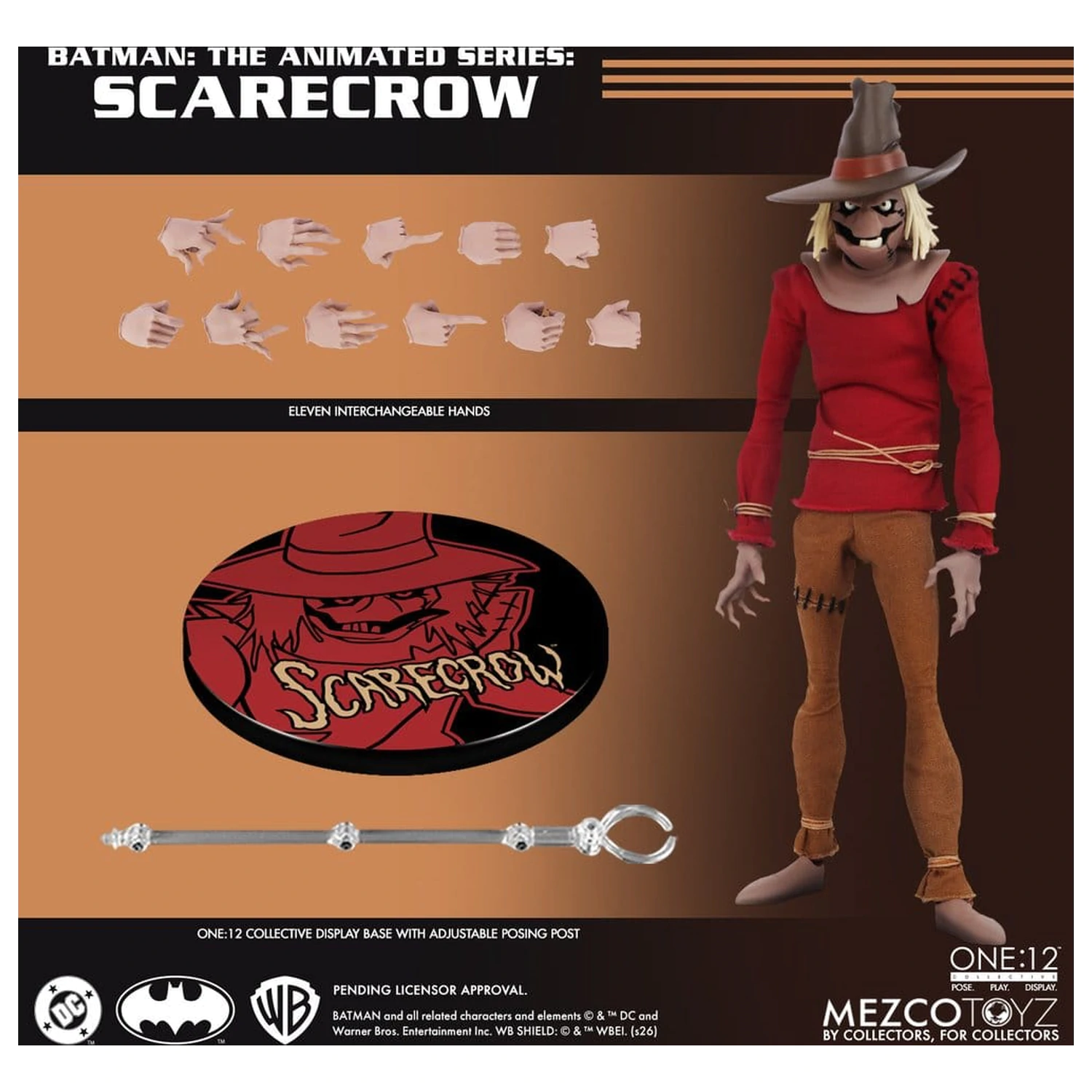Batman: The Animated Series One:12 Collective Action Figure Scarecrow 17 cm poza produsului