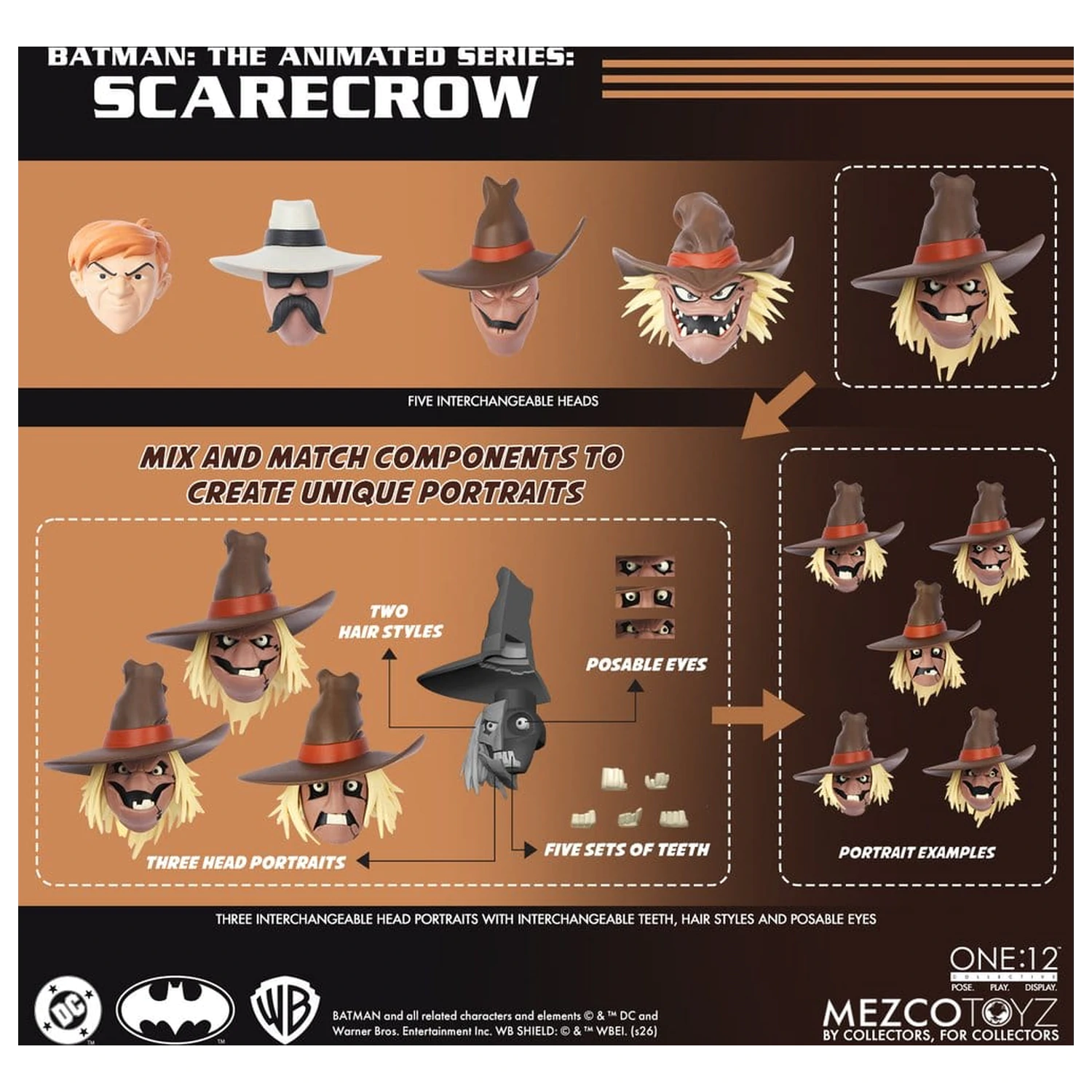 Batman: The Animated Series One:12 Collective Action Figure Scarecrow 17 cm poza produsului