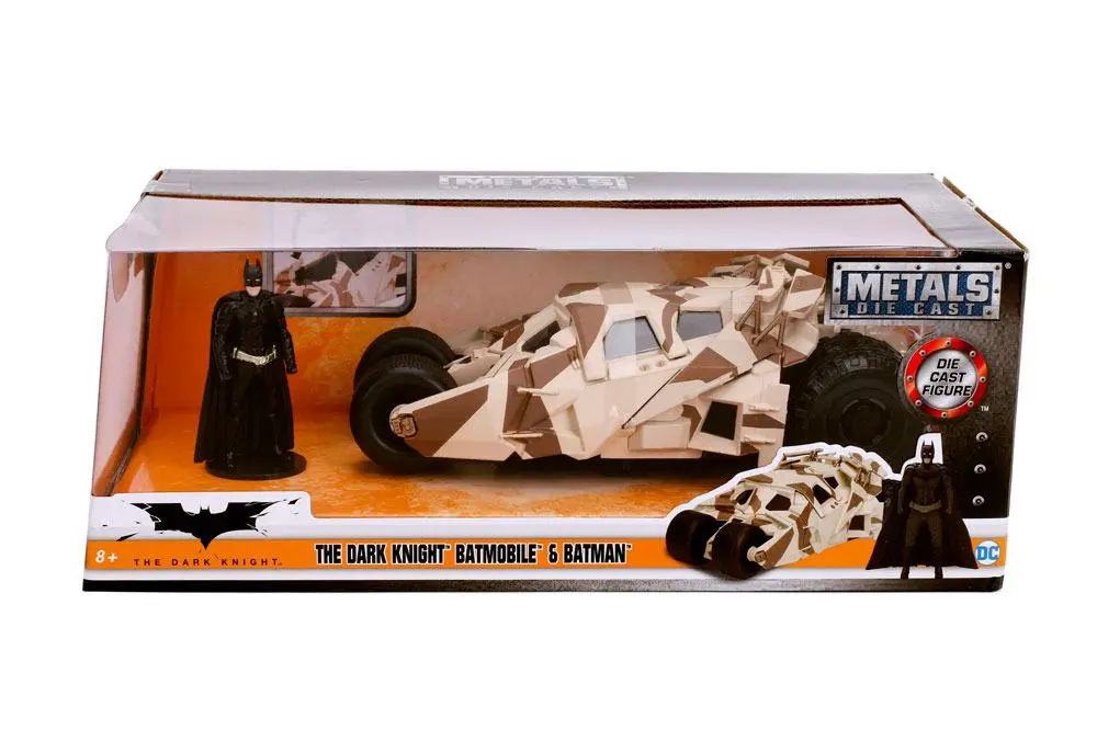 Batman The Dark Knight Model Diecast 1/24 2008 Batmobile Camuflaj cu figurină poza produsului