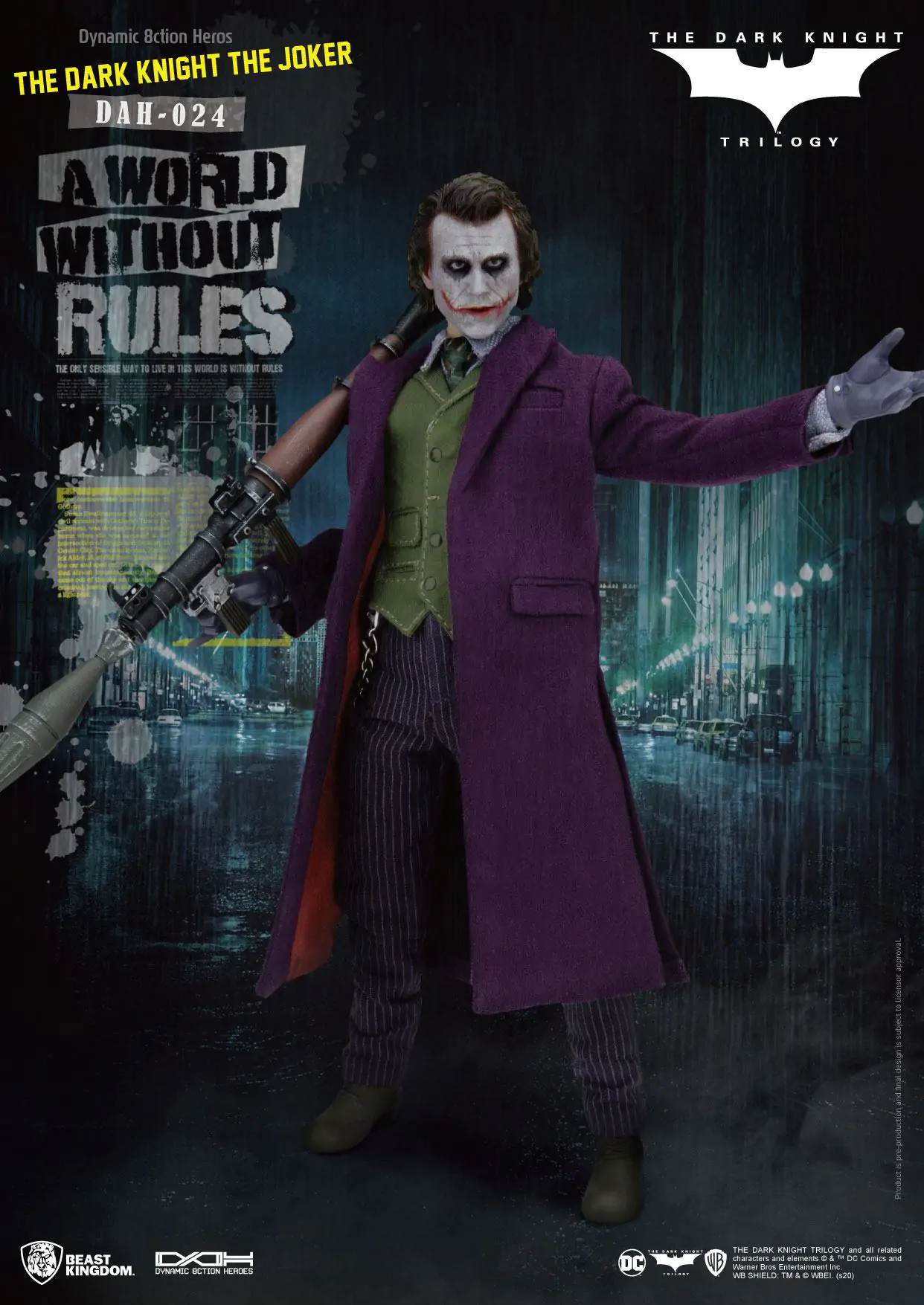 Batman The Dark Knight Dynamic 8ction Heroes Figurina de acțiune 1/9 The Joker 21 cm poza produsului