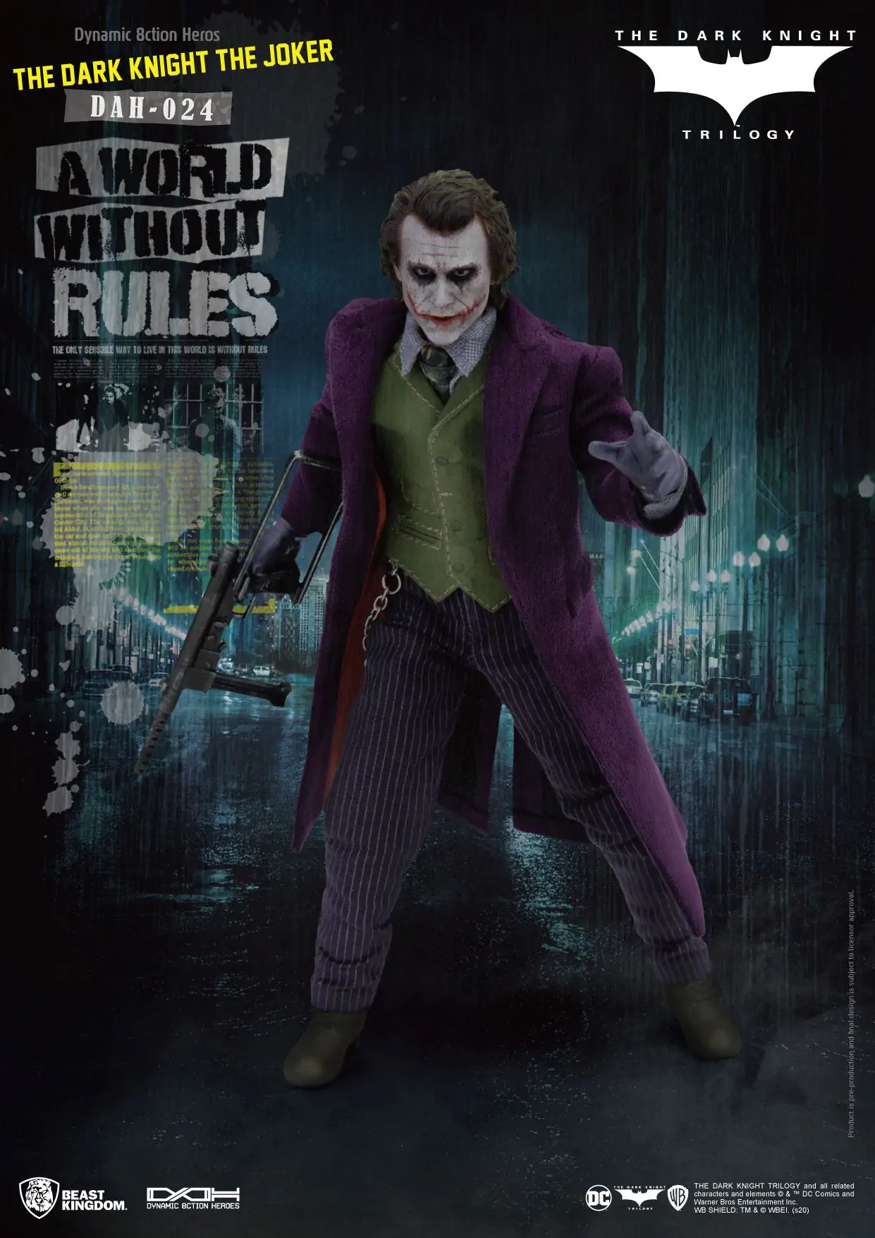 Batman The Dark Knight Dynamic 8ction Heroes Figurina de acțiune 1/9 The Joker 21 cm poza produsului