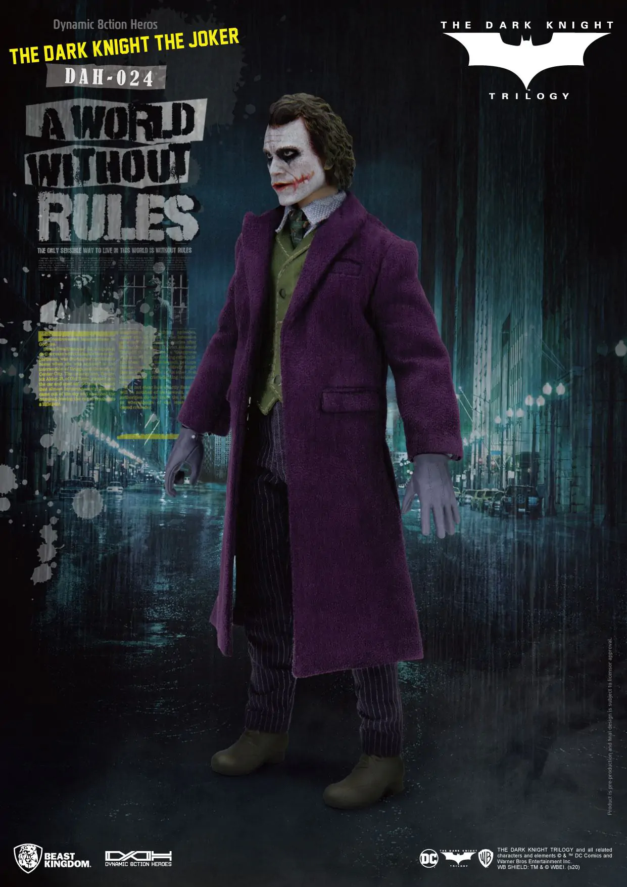 Batman The Dark Knight Dynamic 8ction Heroes Figurina de acțiune 1/9 The Joker 21 cm poza produsului