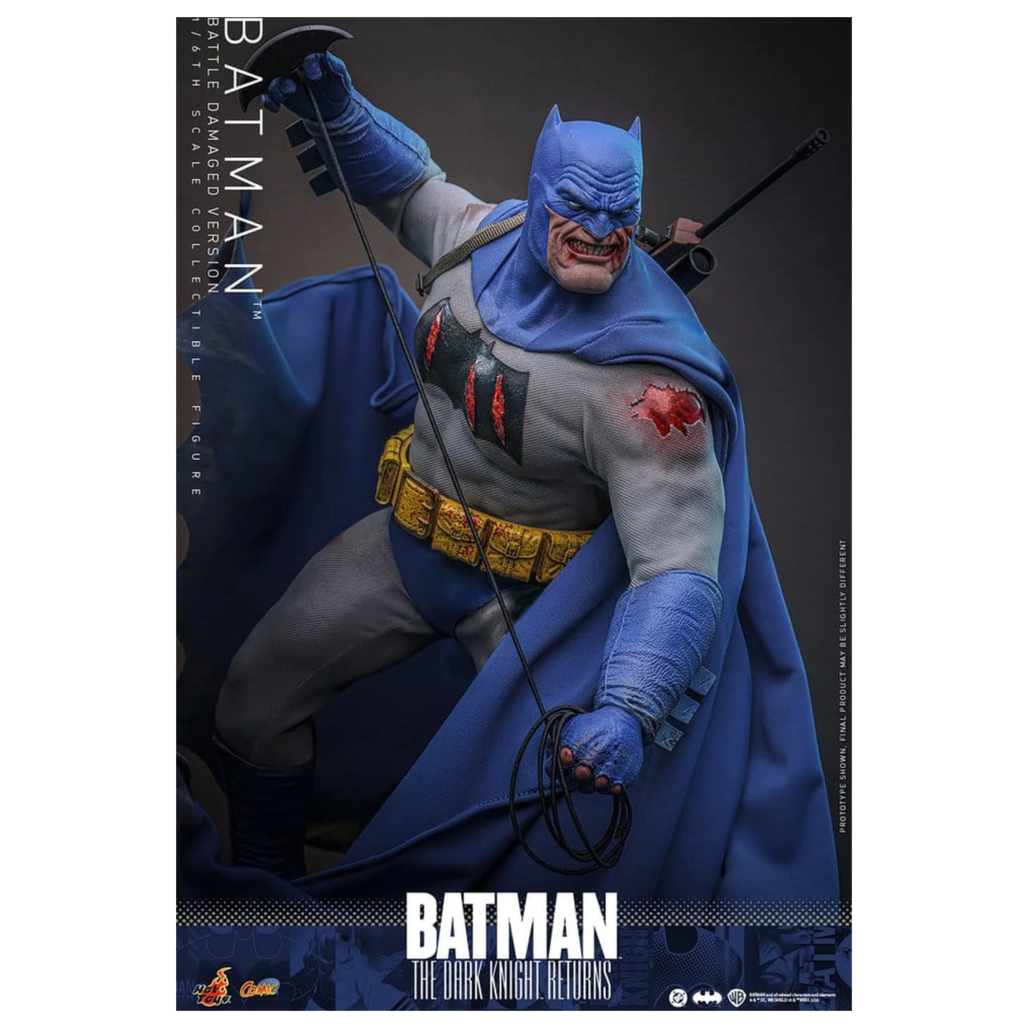 Batman: The Dark Knight Returns Comic Masterpiece figurina de actiune 1/6 Batman (Battle Damaged Version) 32 cm poza produsului