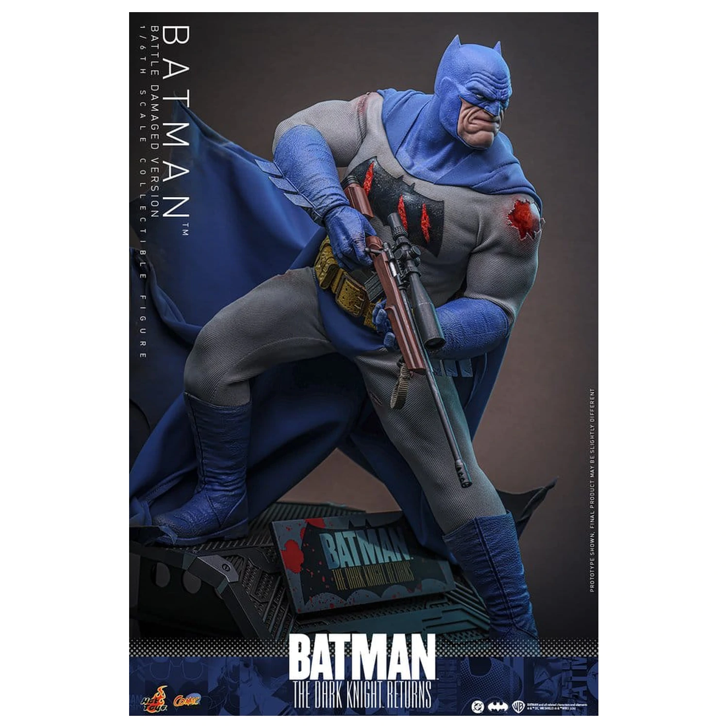 Batman: The Dark Knight Returns Comic Masterpiece figurina de actiune 1/6 Batman (Battle Damaged Version) 32 cm poza produsului
