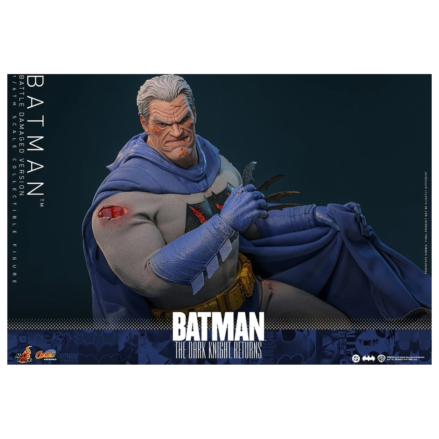 Batman: The Dark Knight Returns Comic Masterpiece figurina de actiune 1/6 Batman (Battle Damaged Version) 32 cm poza produsului