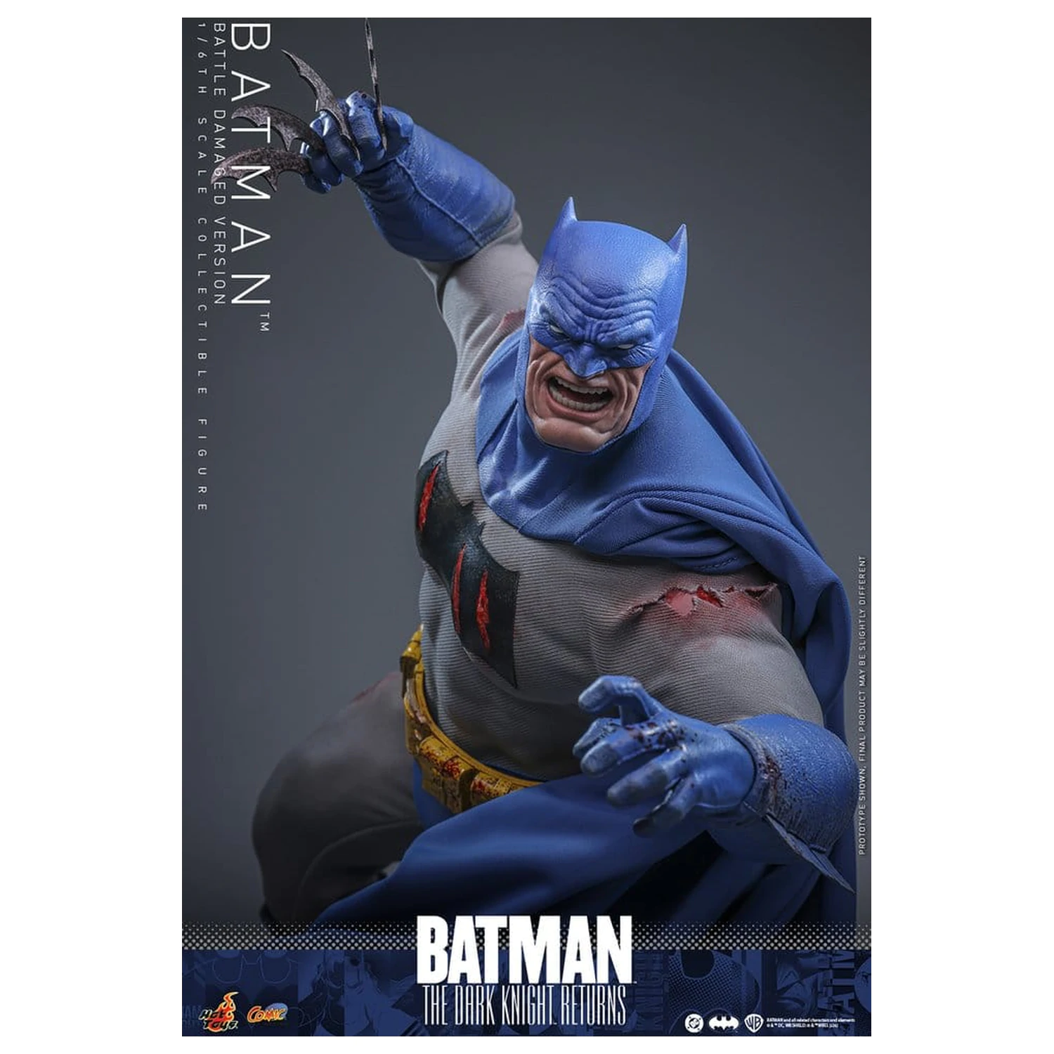 Batman: The Dark Knight Returns Comic Masterpiece figurina de actiune 1/6 Batman (Battle Damaged Version) 32 cm poza produsului