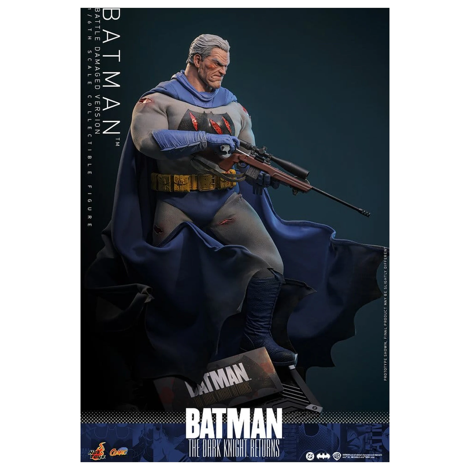 Batman: The Dark Knight Returns Comic Masterpiece figurina de actiune 1/6 Batman (Battle Damaged Version) 32 cm poza produsului