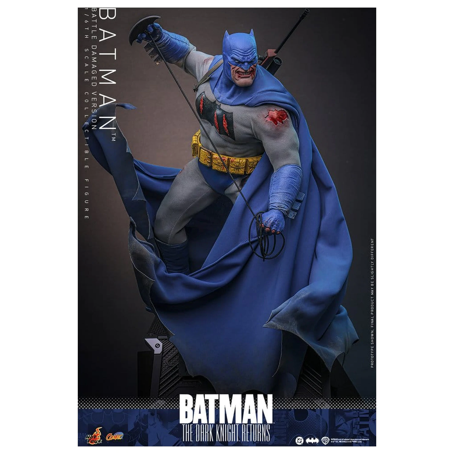 Batman: The Dark Knight Returns Comic Masterpiece figurina de actiune 1/6 Batman (Battle Damaged Version) 32 cm poza produsului