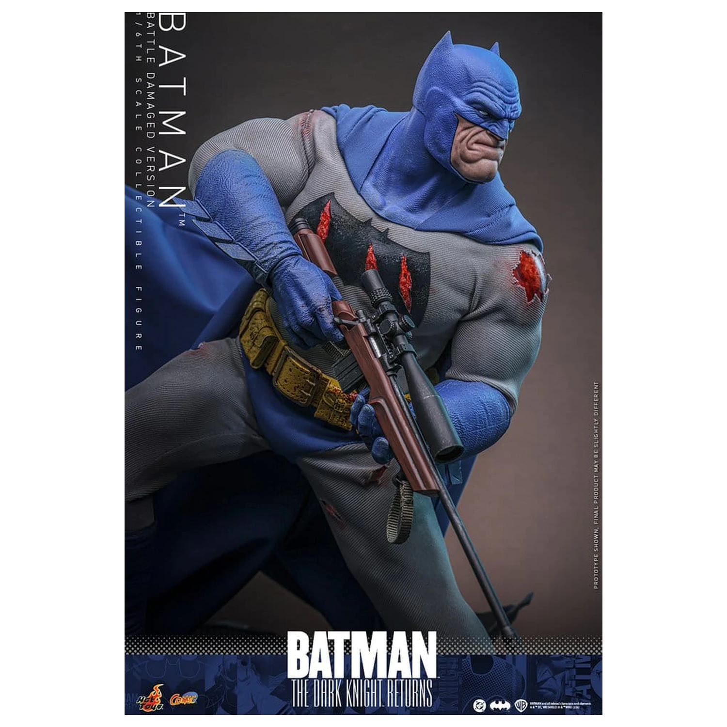 Batman: The Dark Knight Returns Comic Masterpiece figurina de actiune 1/6 Batman (Battle Damaged Version) 32 cm poza produsului