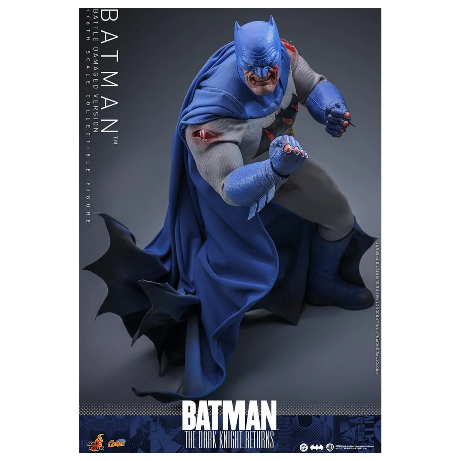 Batman: The Dark Knight Returns Comic Masterpiece figurina de actiune 1/6 Batman (Battle Damaged Version) 32 cm poza produsului