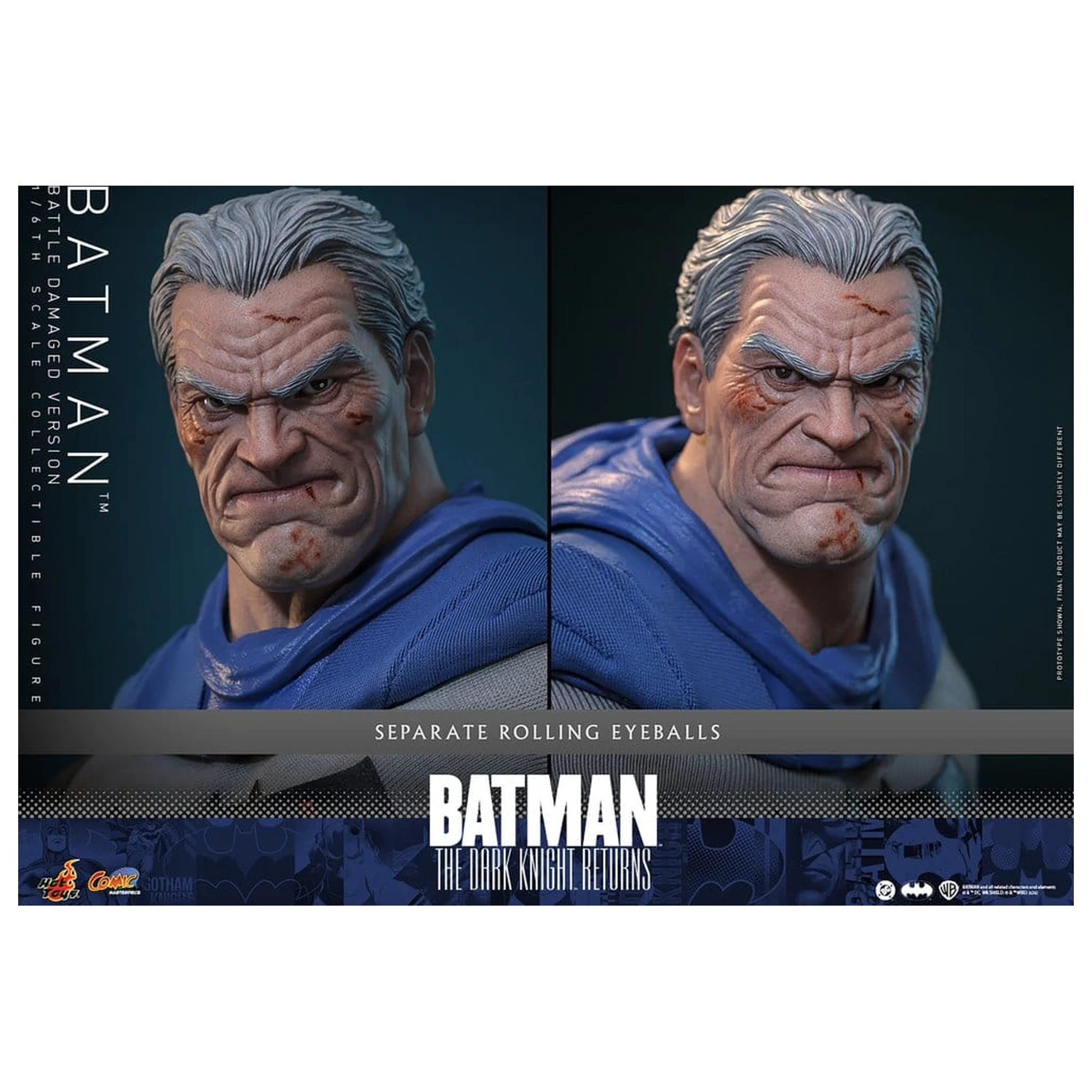 Batman: The Dark Knight Returns Comic Masterpiece figurina de actiune 1/6 Batman (Battle Damaged Version) 32 cm poza produsului