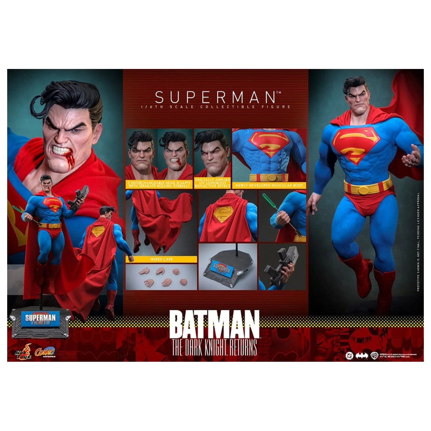 Batman: The Dark Knight Returns Comic Masterpiece figurina de actiune 1/6 Superman 34 cm poza produsului