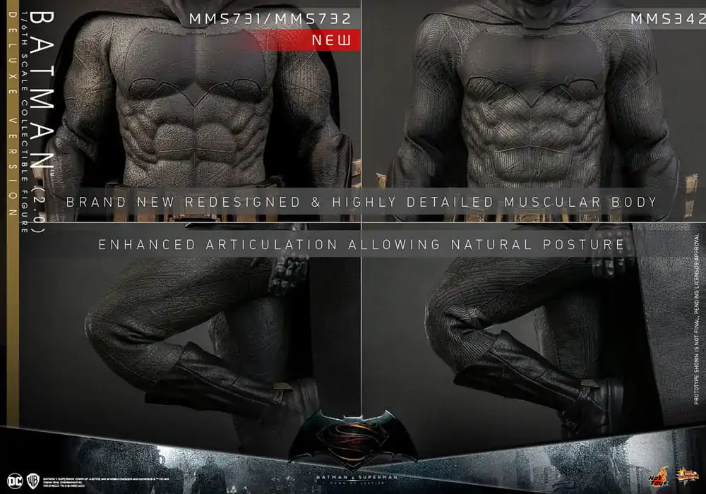 Batman v Superman: Dawn of Justice Movie Masterpiece Action Figure la scară 1/6 Batman 2.0 (Deluxe Version) 32 cm poza produsului