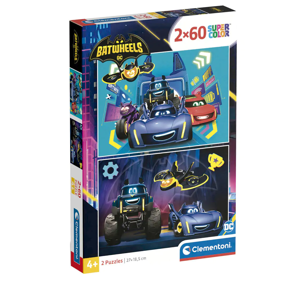 DC Comics Batwheels puzzle 2 x 60 piese poza produsului