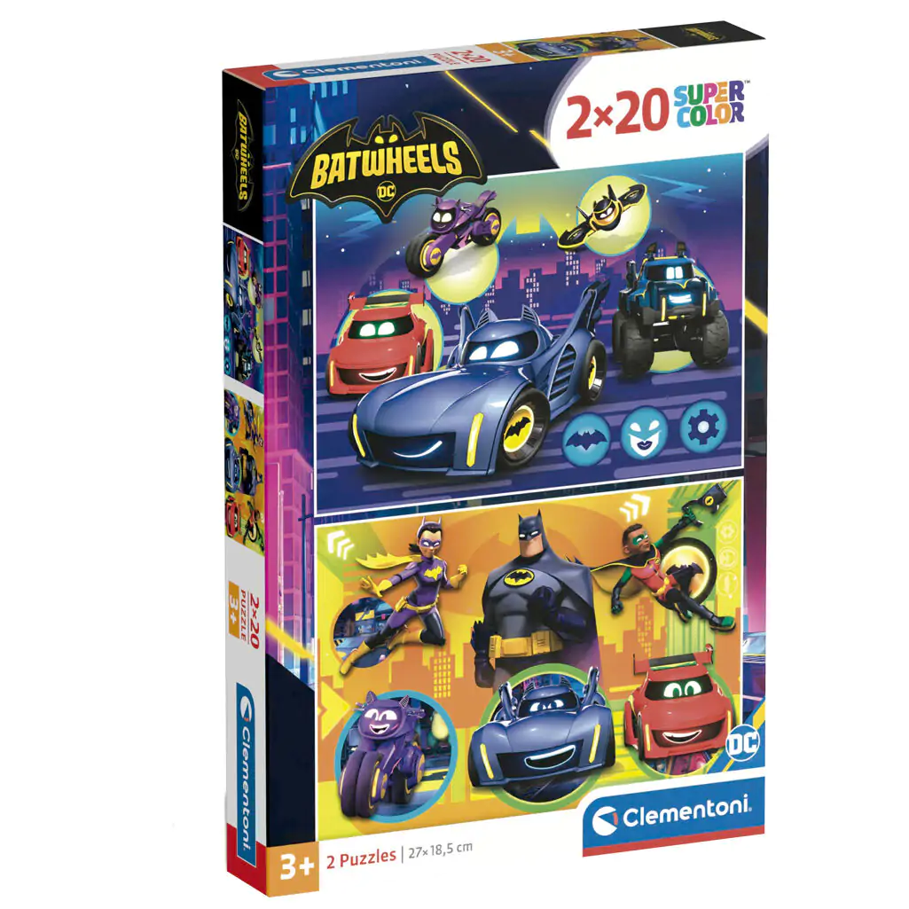 DC Comics Batwheels puzzle 2 x 60 piese poza produsului