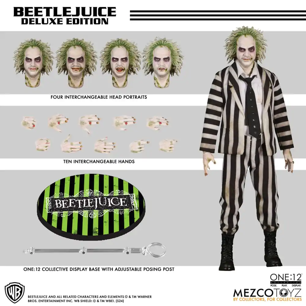 Figurină de acțiune Beetlejuice 1/12 Beetlejuice Ediție Deluxe 18 cm poza produsului