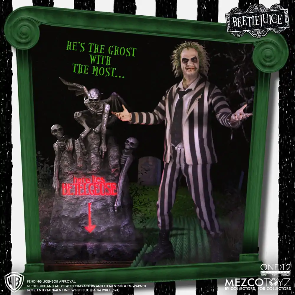 Figurină de acțiune Beetlejuice 1/12 Beetlejuice Ediție Deluxe 18 cm poza produsului