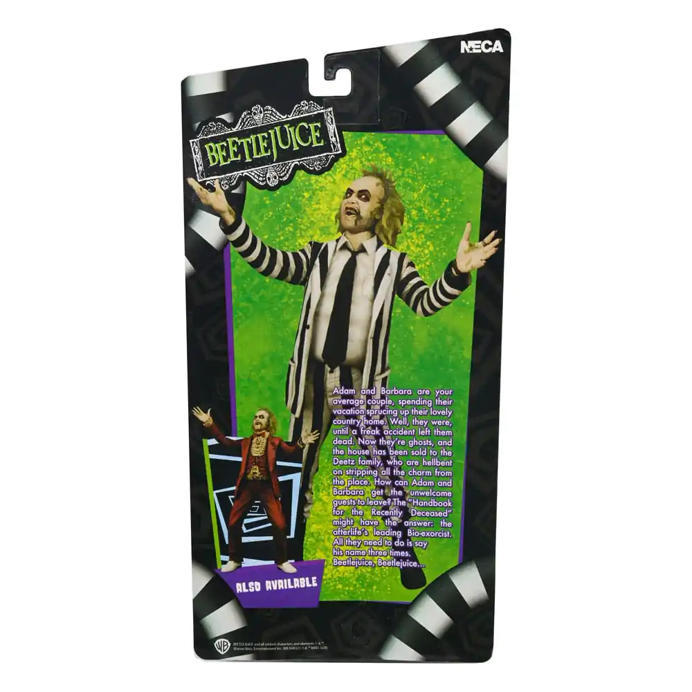 Beetlejuice 1988 figurină de acțiune Beetlejuice costum cu dungi alb-negru 18 cm poza produsului