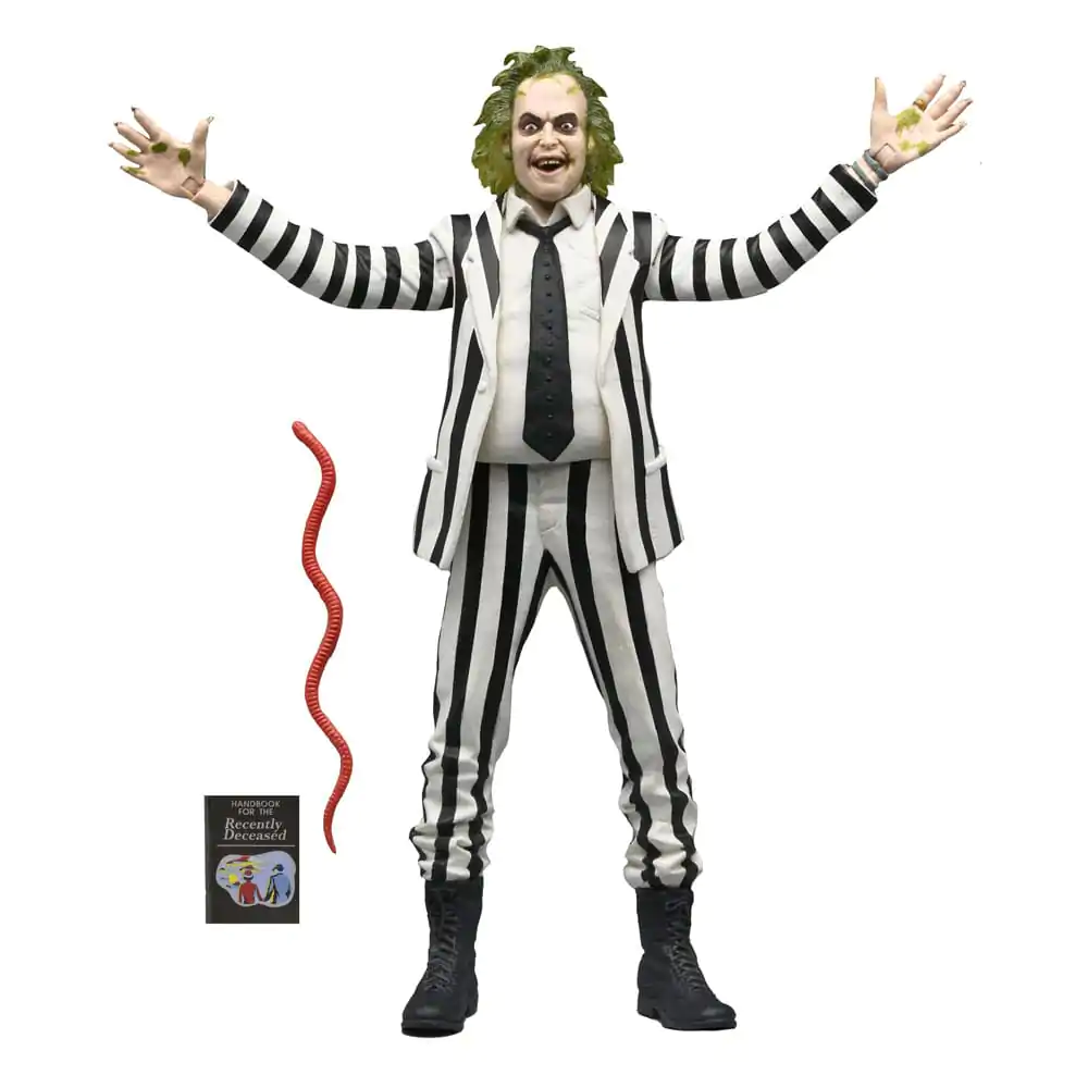 Beetlejuice 1988 figurină de acțiune Beetlejuice costum cu dungi alb-negru 18 cm poza produsului