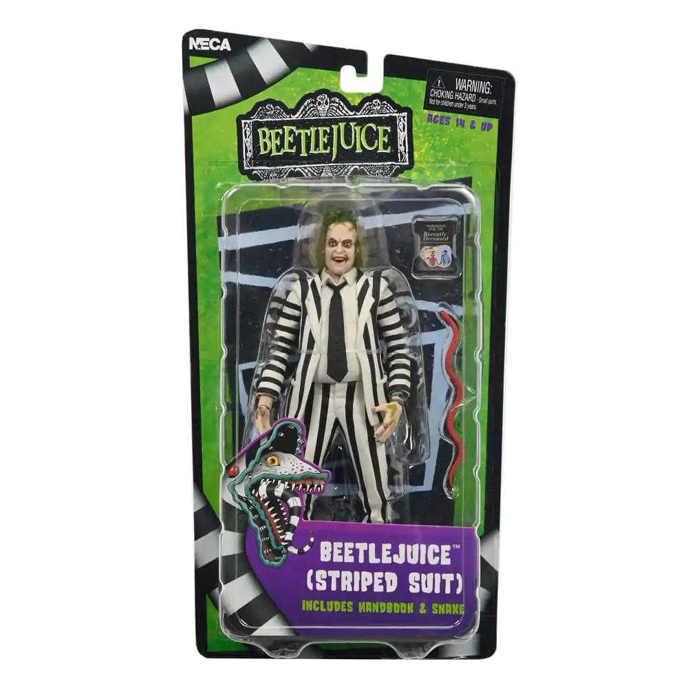 Beetlejuice 1988 figurină de acțiune Beetlejuice costum cu dungi alb-negru 18 cm poza produsului