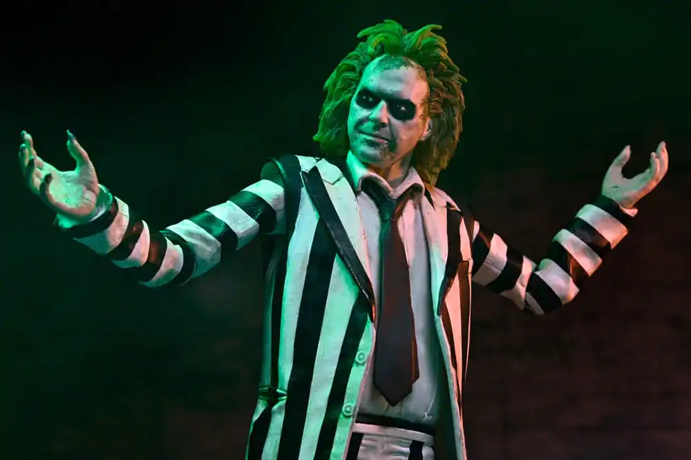 Figurină de acțiune Beetlejuice Beetlejuice 7 Scale Ultimate Striped Suit Beetlejuice 18 cm poza produsului