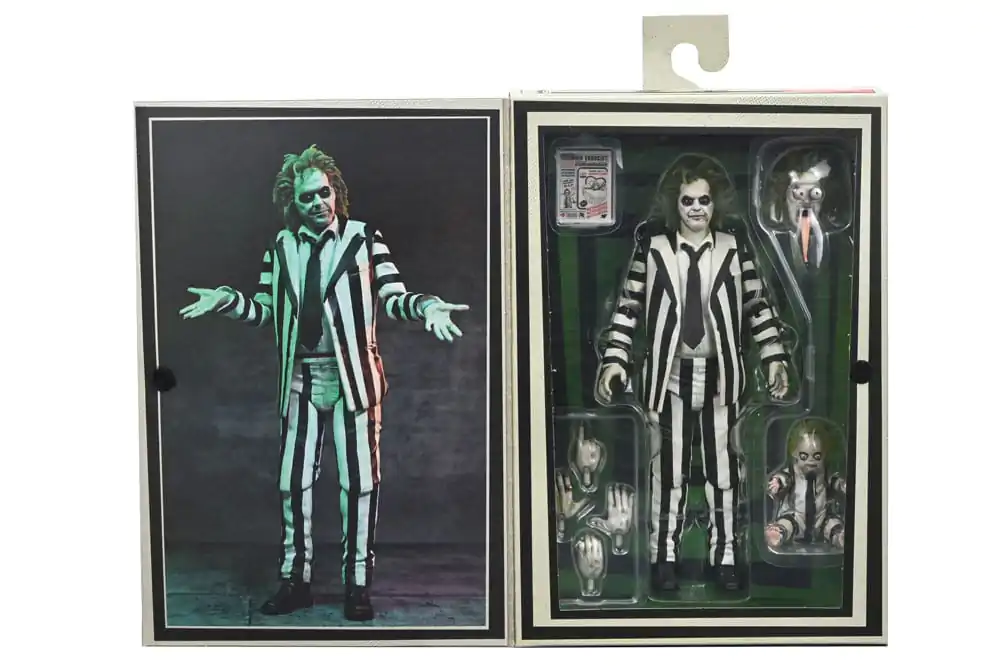 Figurină de acțiune Beetlejuice Beetlejuice 7 Scale Ultimate Striped Suit Beetlejuice 18 cm poza produsului