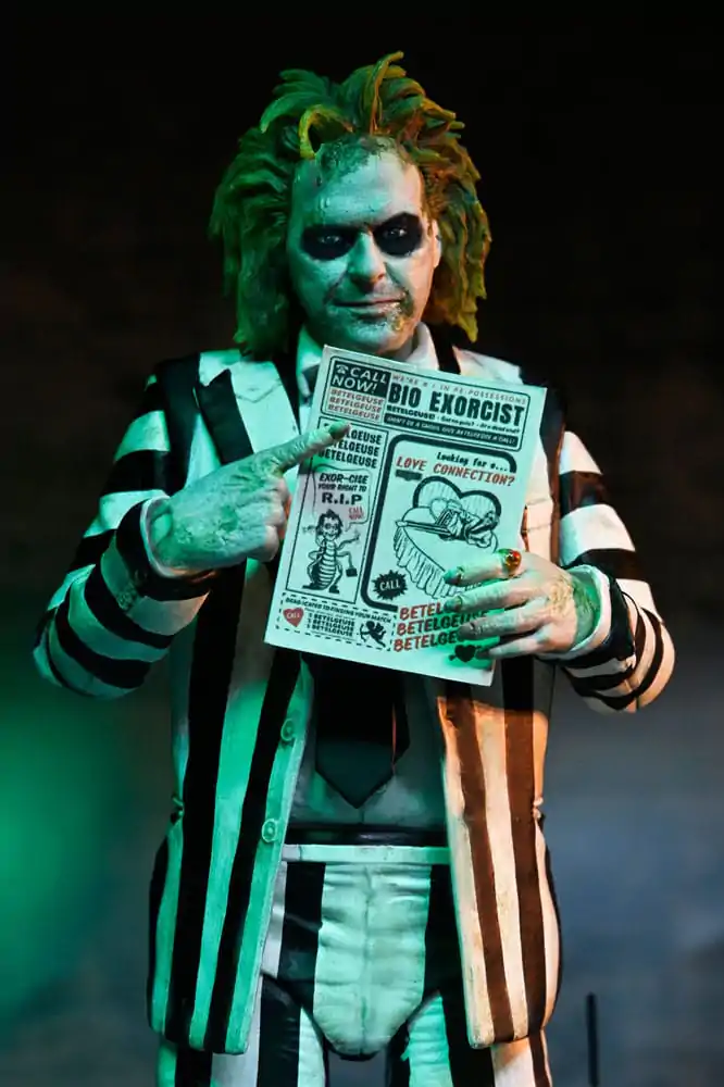 Figurină de acțiune Beetlejuice Beetlejuice 7 Scale Ultimate Striped Suit Beetlejuice 18 cm poza produsului