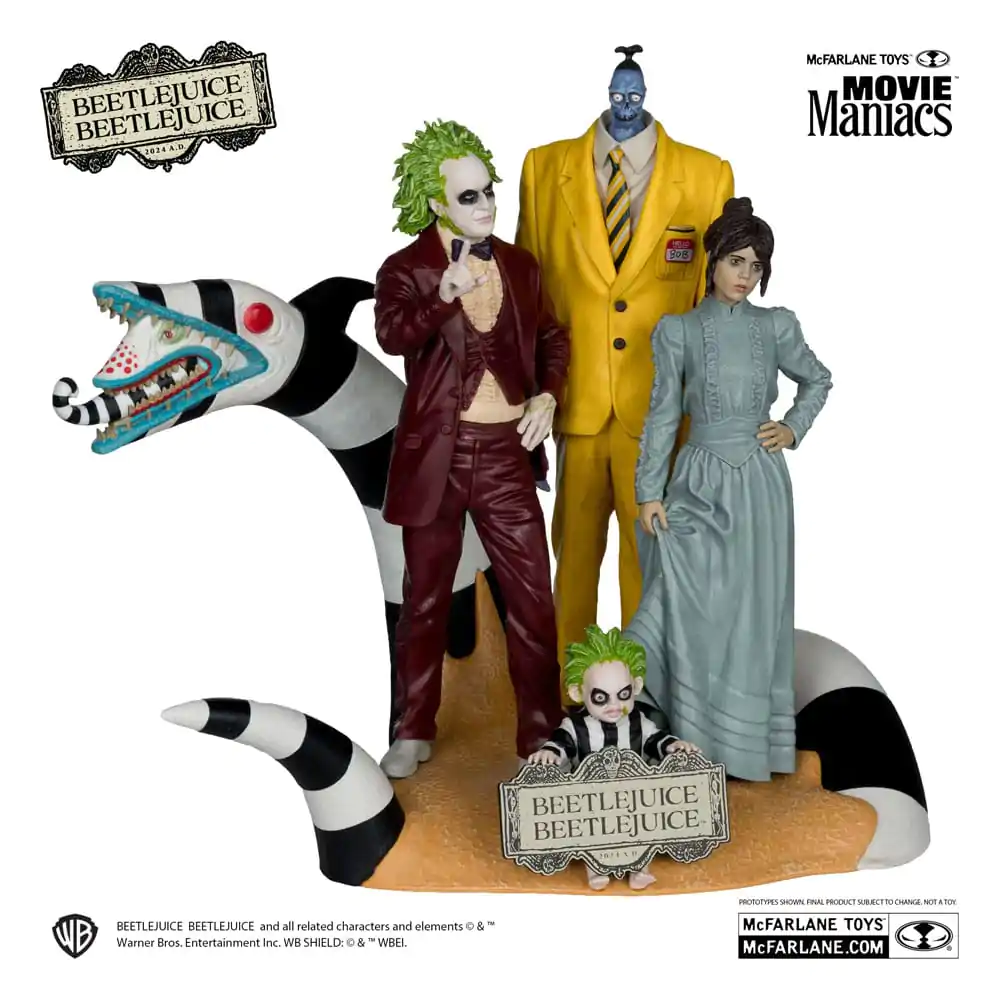 Beetlejuice Beetlejuice Movie Maniacs Set de 4 statuete PVC 15 cm poza produsului