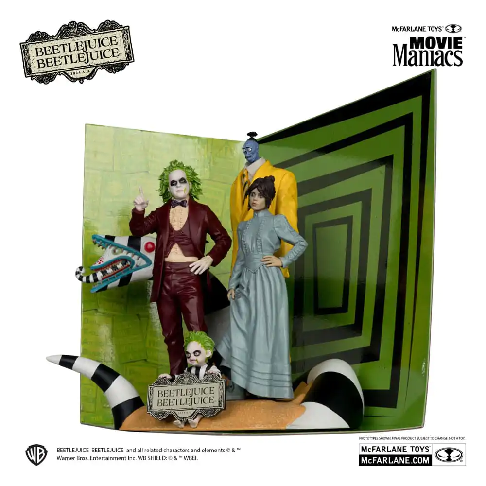 Beetlejuice Beetlejuice Movie Maniacs Set de 4 statuete PVC 15 cm poza produsului