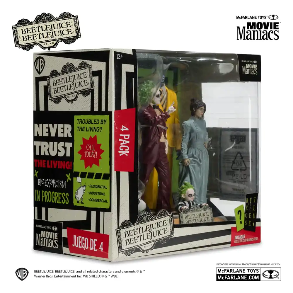 Beetlejuice Beetlejuice Movie Maniacs Set de 4 statuete PVC 15 cm poza produsului