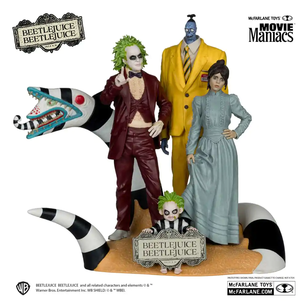 Beetlejuice Beetlejuice Movie Maniacs Set de 4 statuete PVC 15 cm poza produsului