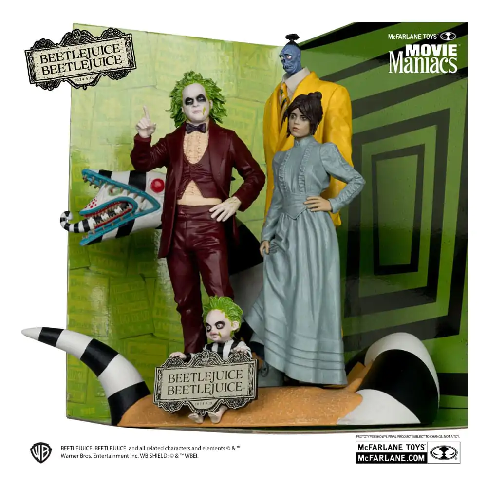 Beetlejuice Beetlejuice Movie Maniacs Set de 4 statuete PVC 15 cm poza produsului