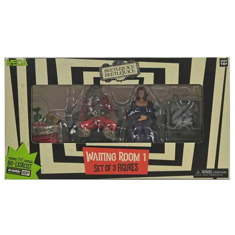 Beetlejuice Beetlejuice Waiting Room Delia, Escape Artist & Mummified Santa pachet 3 figurine 7,5cm poza produsului