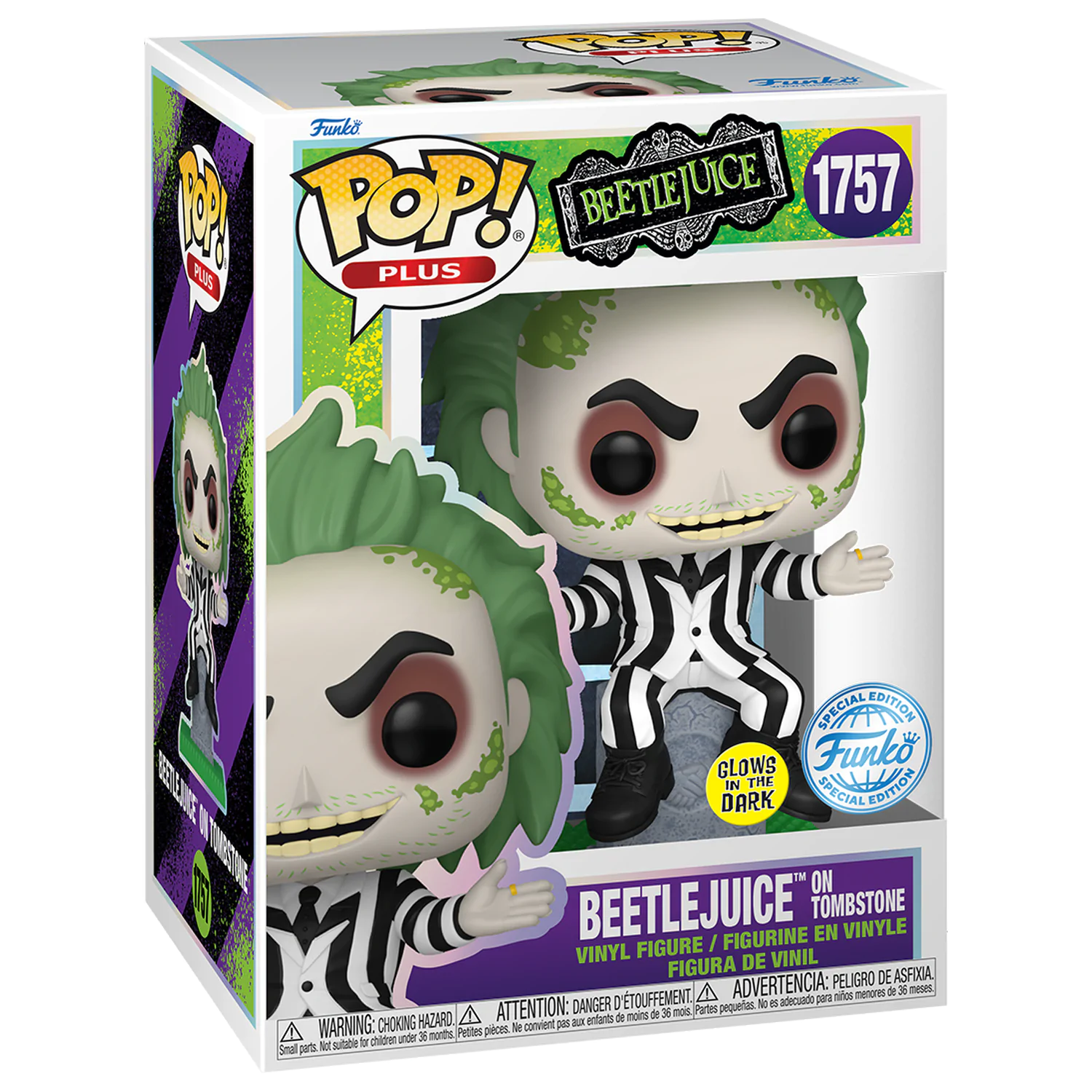 Beetlejuice Funko POP! Movies Vinyl Figure BTLJCE on stone (GW) Exclusive 9 cm figurină din vinil poza produsului