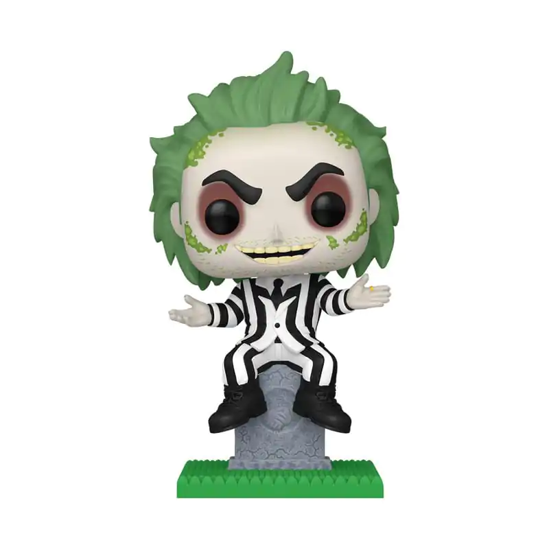 Beetlejuice Funko POP! Plus Movies figurină de vinil Beetlejuice cu piatră funerară 9 cm poza produsului