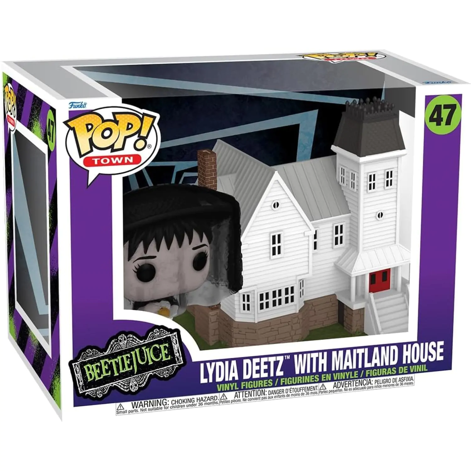 Beetlejuice Funko POP! Town Figurina Vinyl Lydia Deetz cu Casa Maitland 9 cm poza produsului