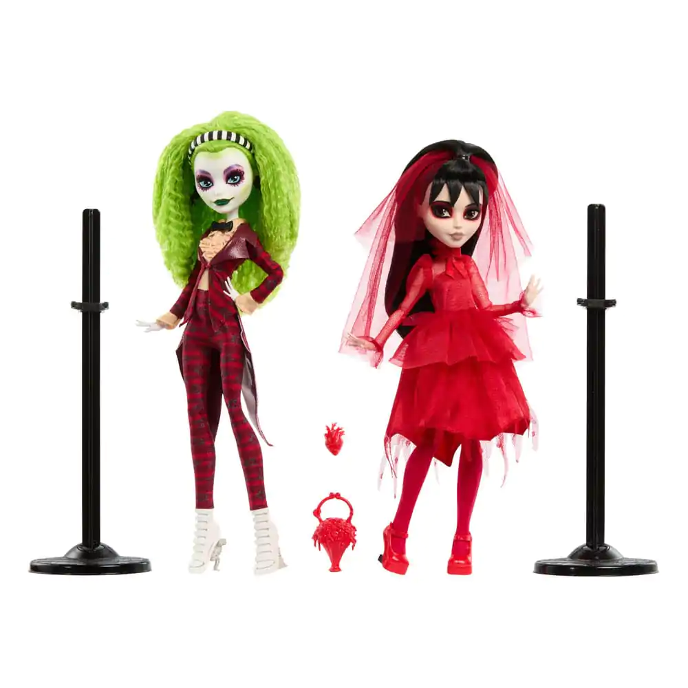Beetlejuice Monster High Skullector Pachet de 2 păpuși Betelgeuse & Lydia 25 cm poza produsului