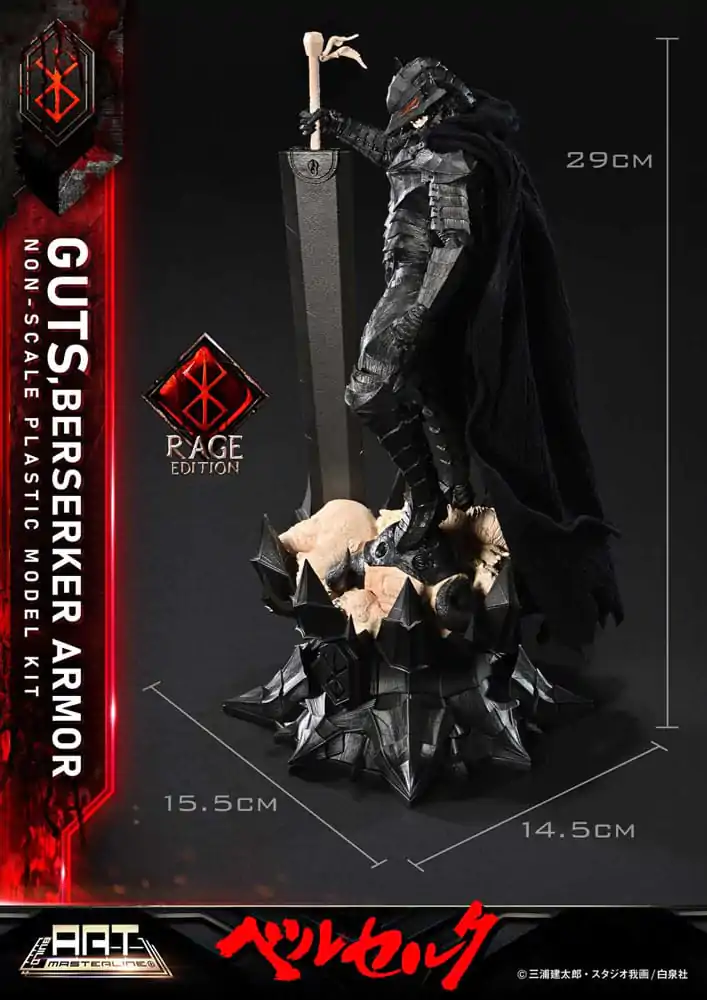 Berserk Build Art Masterline Kit Model Plastic Guts Berserker Armor Rage 30 cm poza produsului