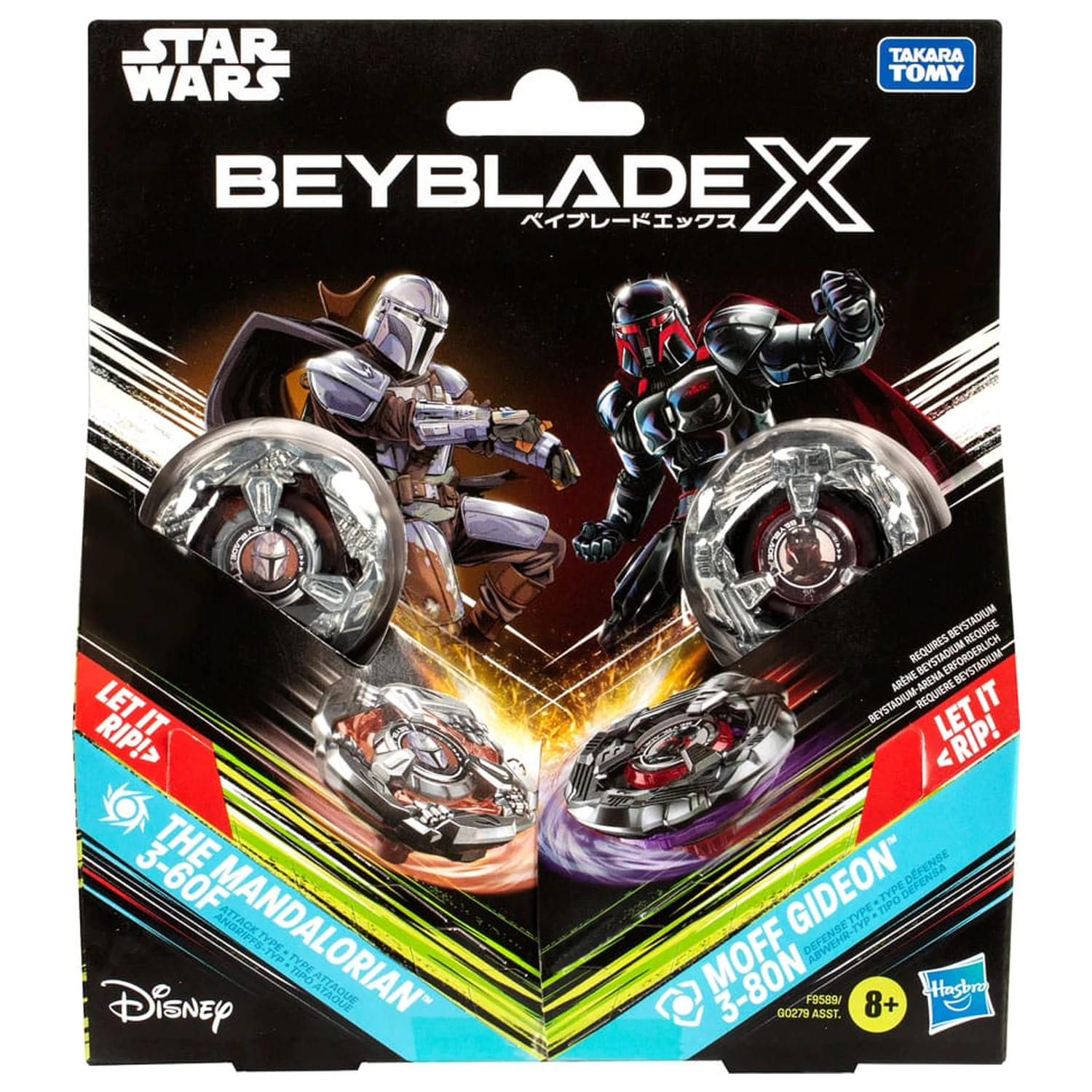 Beyblade X si Star Wars Collab The Mandalorian 3-60F vs. Moff Gideon 3-80N poza produsului