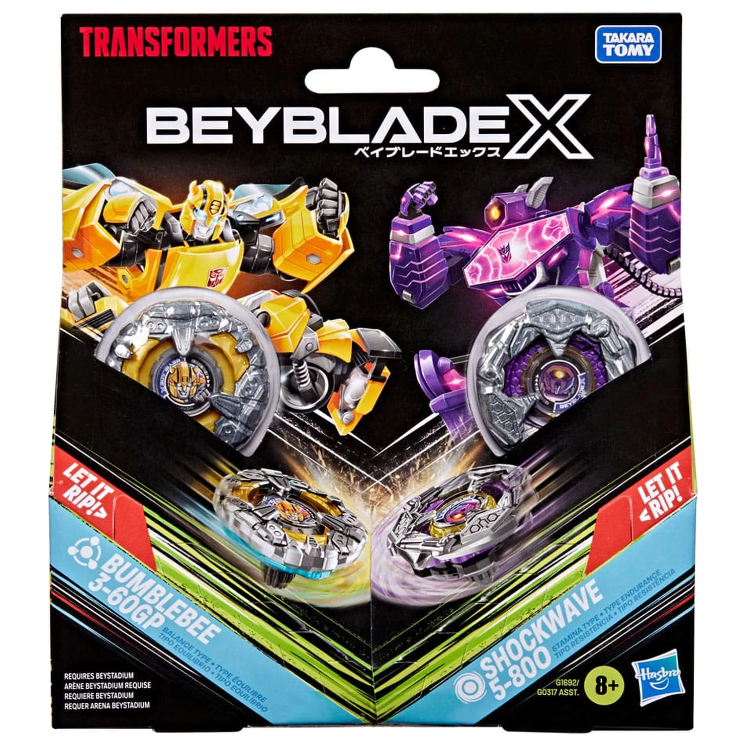Beyblade X și Transformers Collab Bumblebee 3-60GP vs. Shockwave 5-80O poza produsului